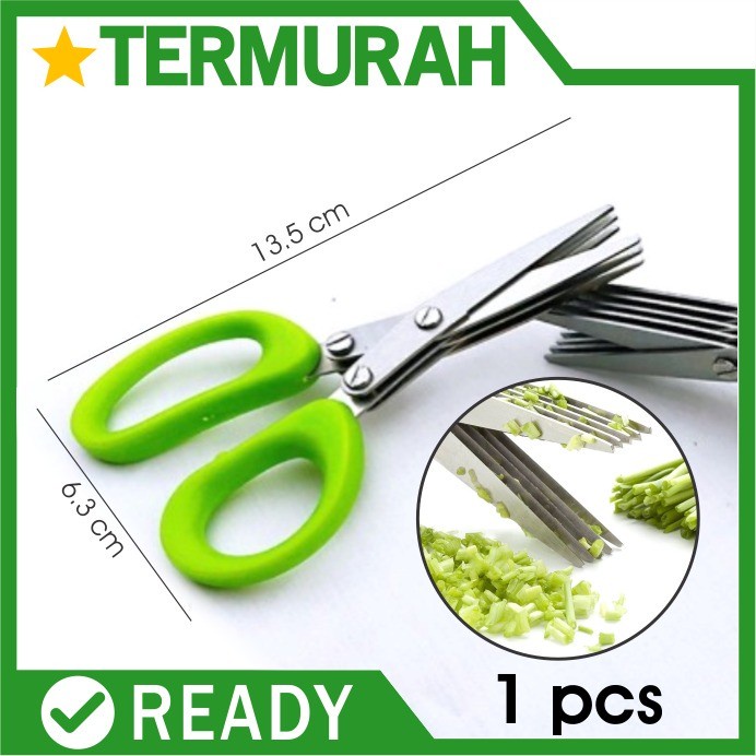 

Gunting 5 Lapis Daun Bawang Sayur Dapur 5lapis Kitchen Scissors layer