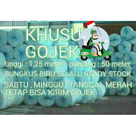 KHUSUS GOJEK !! BUBBLE WRAP MURAH BIRU MULIA PACK UKURAN 50 METER X 1,25 METER