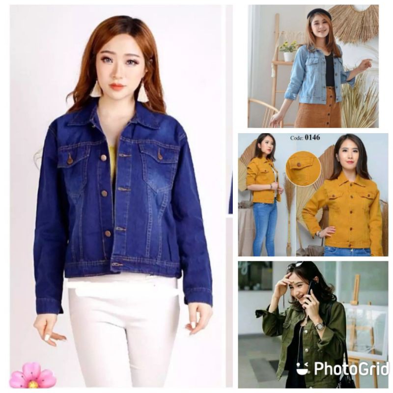 BIONDY JAKET JEANS DENIM JAKETJINS WANITA CEWE CEWEK JAKET MURAH