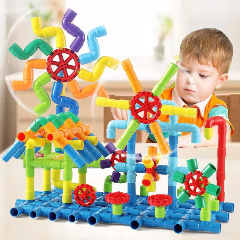 Mainan Edukasi DIY Pipe Block / Lasy / Smart Stick / Educational Building Blocks Balok Susun Belofty