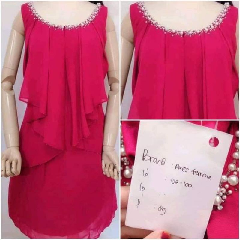 Dress pink axes femme