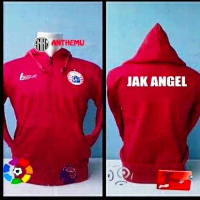 JAKET HOODIE RESELETING PERSIJA JAK ANGEL JAKMANIA KATUN FLEECE