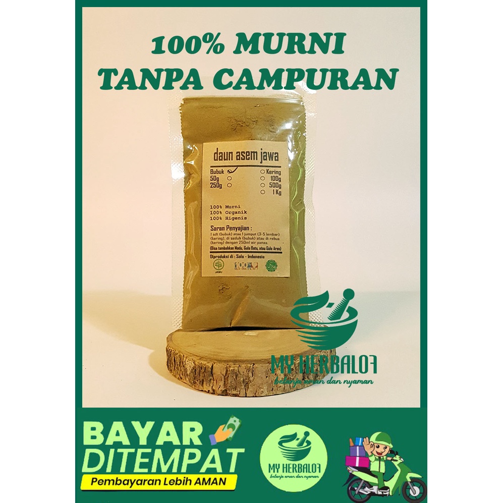 

Herbal Daun Asam Jawa Asem Jowo Bubuk / Tamarindus Indic / Bubuk Halus / Murni Tanpa Campuran