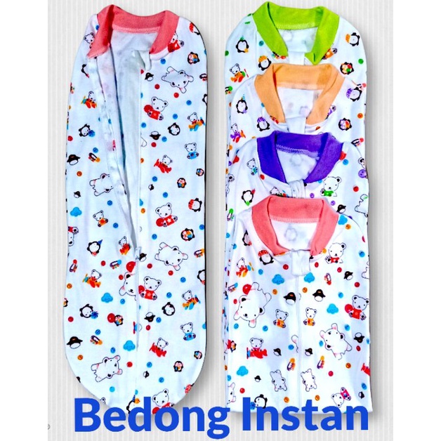 Bedong Bayi Instan Dengan Resleting Motif Bedong Bayi Praktis Halus Motif