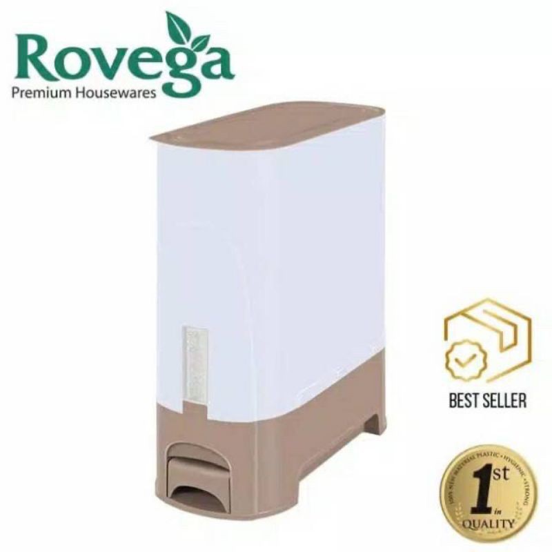 ROVEGA Tempat penyimpanan beras 10 KG Rice Wise Box Dispenser Rovega 10 KG