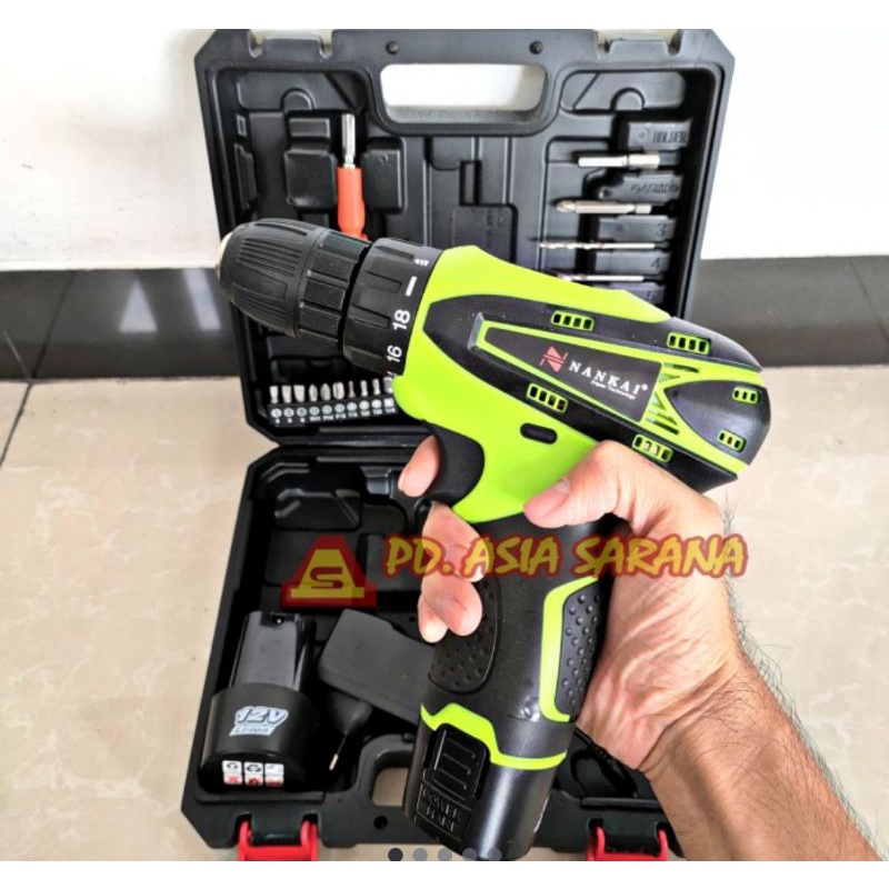 BOR CORDLESS 12 VOLT NANKAI / BOR CAS NANKAI 12 VOLT BOR BATERAI NANKAI 12 VOLT NANKAI