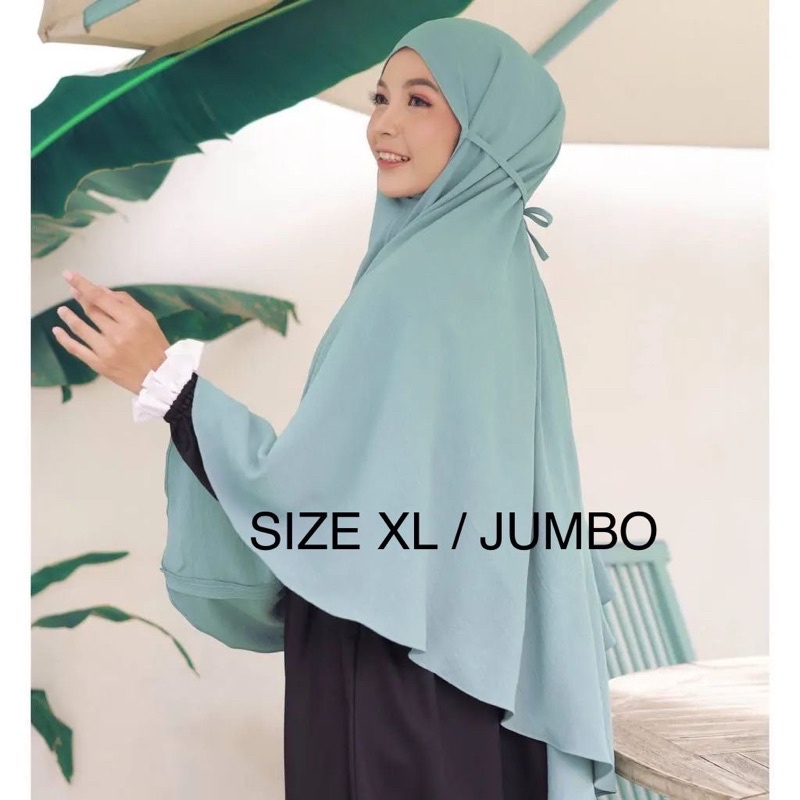 Gs-Hijab Bergo Hamidah Pet Jumbo XL Crinkle Airflow Premium/Hijab Instan Pet Jumbo XL Crinkle