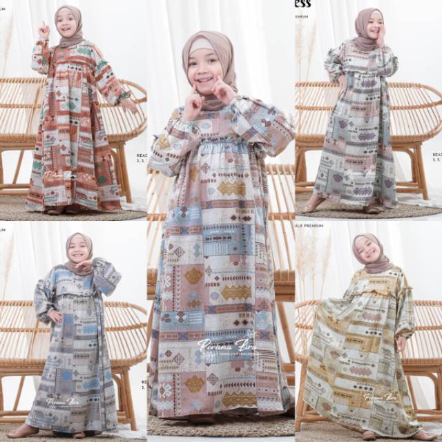 MOANA KIDS - GAMIS ANAK ARMANI SILK PREMIUM