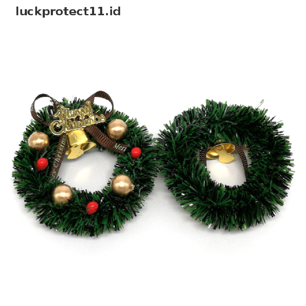 &lt; Luckprotect11. &lt; Luckproteksi1pc Miniatur Karangan Bunga Natal Ukuran 6cm Untuk Dekorasi Rumah Boneka