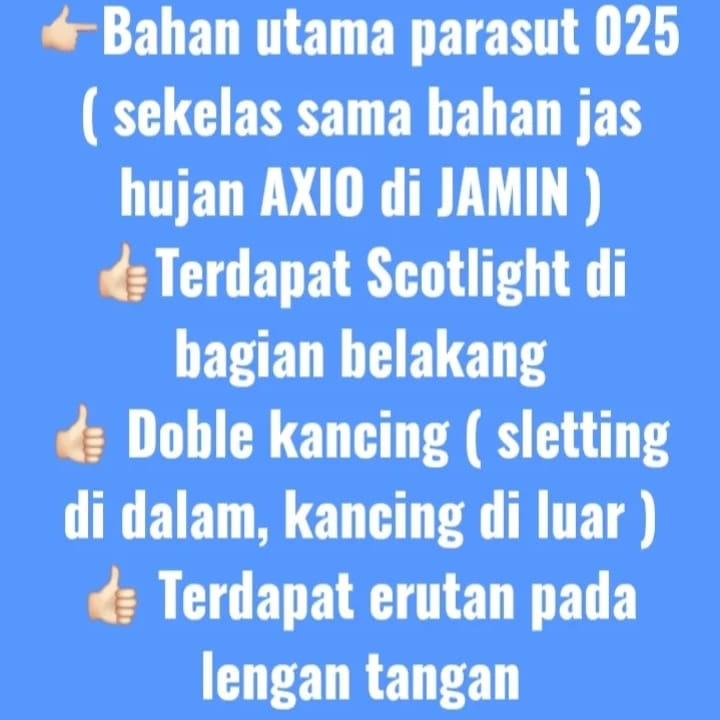 Jas Hujan Pria Wanita Setelan Jaket Hujan Anti Rembes Bahan Tebal dan Lentur