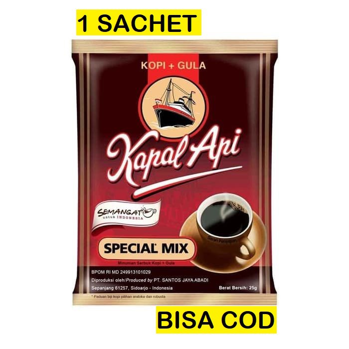 

Kapal Api Special Mix Kopi Gula 25 gram 1 SACHET