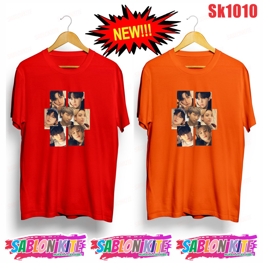 MURAH!!! KAOS KPOP ALL MEMBER SK1010 JK JM JIN SG JH V RM 8 WARNA UNISEX COMBED 30S