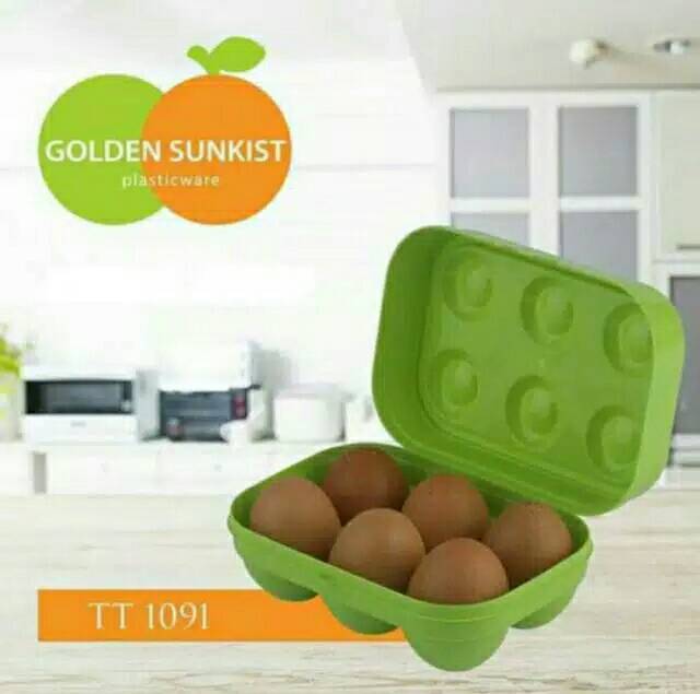 Tempat telur isi 6 butir golden sunkist