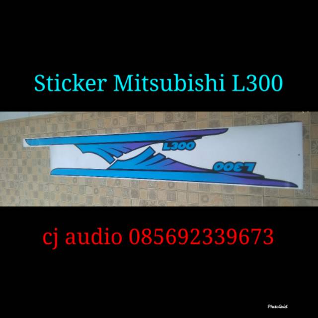 Sticker stiker Mobil tulisan MITSUBISHI L 300 L300 pick up Bak