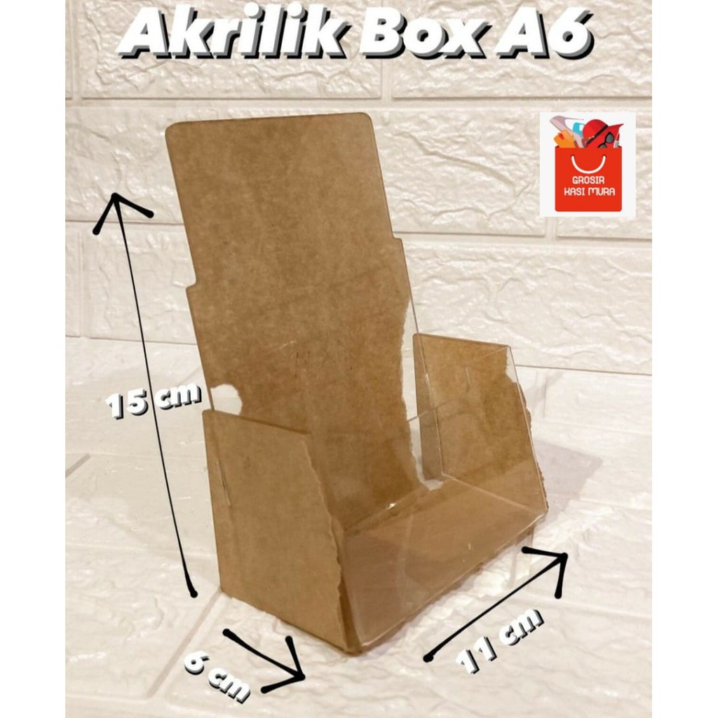 

RAK/TEMPAT BROSUR BROCHURE ACRYLIC/AKRILIK UKURAN A6