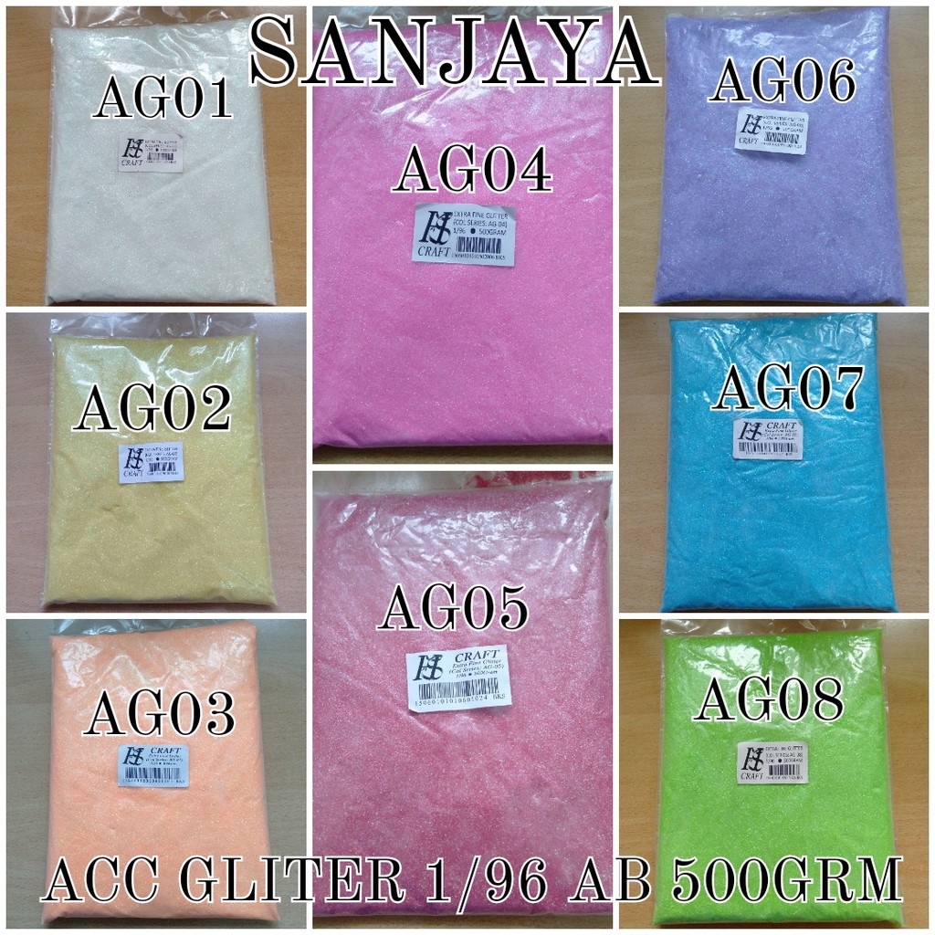 GLITER / SERBUK GLITER / BUBUK GLITER / GLITER POWDER / ACC GLITER 1/96 500G AB (PELANGI)