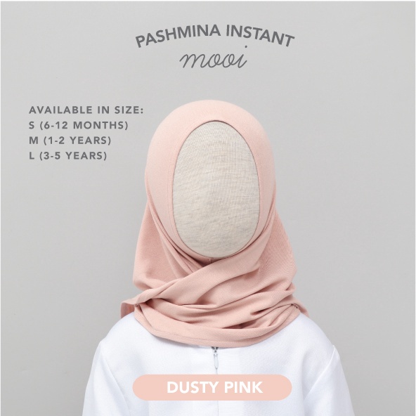 Pashmina Anak Jilbab Bayi Kerudung Hijab Instant Mooi 6 Bulan 1-5 Tahun