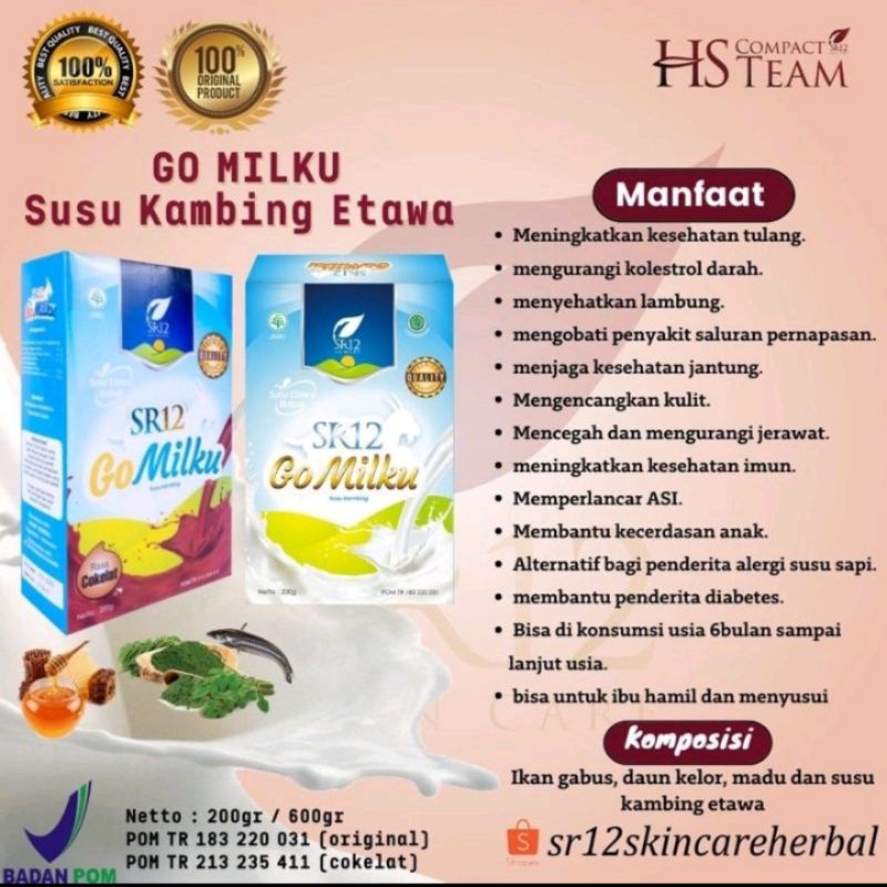 

GOMILKKU SR12 SUSU ETAWA HERBAL BPOM 600g