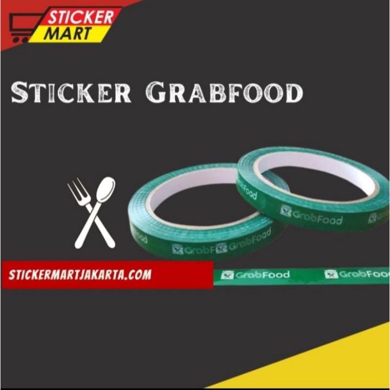 Sticker Lakban Grabfood Isolasi Grabfood Hijau Packing Makanan Delivery