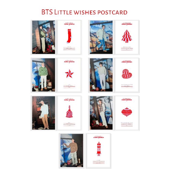 

BTS Little Whishes Holiday Postcard Unofficial