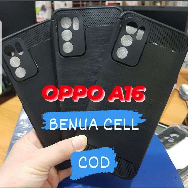 SOFCASE KARBON IPAKY OPPO A16 NEW CASE IPAKY KARBON BLACK ONLY