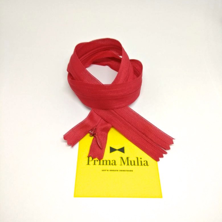 Jual  12 pcs Grosir dan Eceran Resleting Jepang Merah 50 Cm