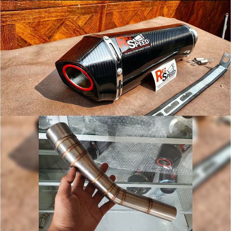 Knalpot Rez Speed Tipe Red Power Carbon Slip On CBR150