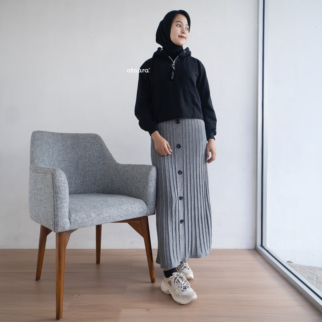 Nara Grosir - Moma Crop l Sweater Hodie Wanita