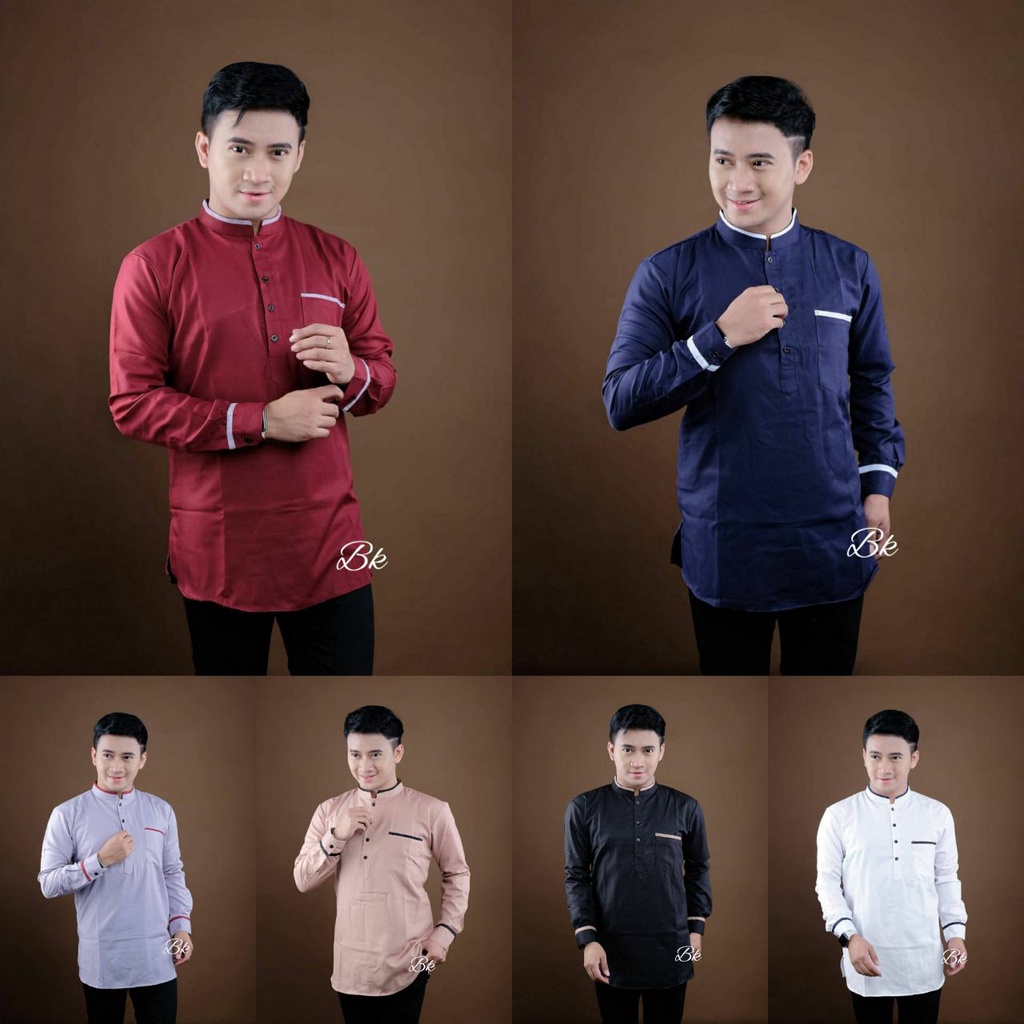 BAJU KOKO POLOS LENGAN PANJANG KOKO POLOS