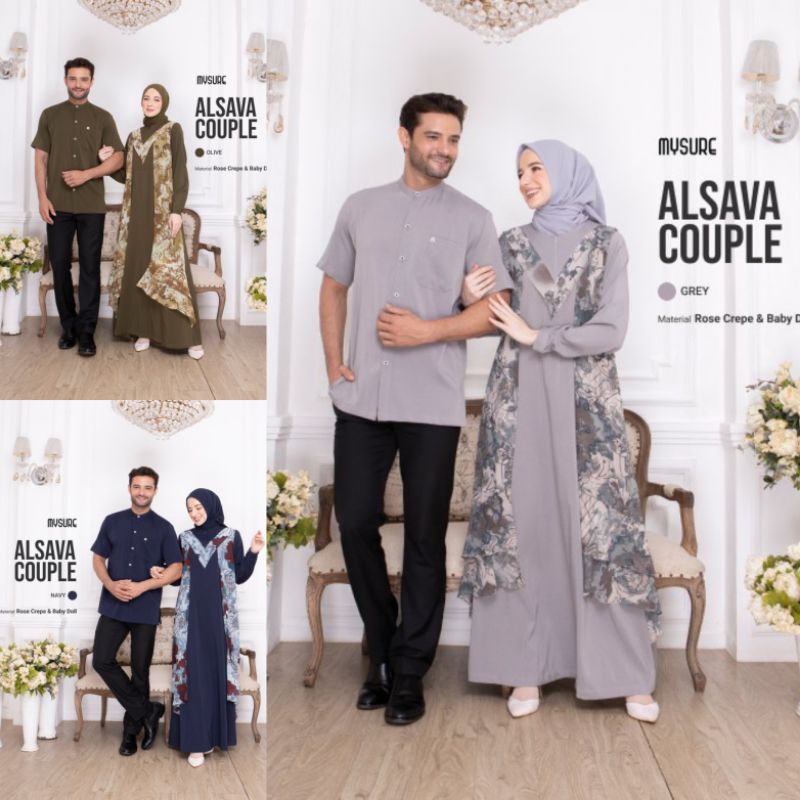 TOKORAME // (Ready) Alsava Koko Couple By MYSURE / Koko Lengan Pendek / Koko Couple / Koko navy, oli