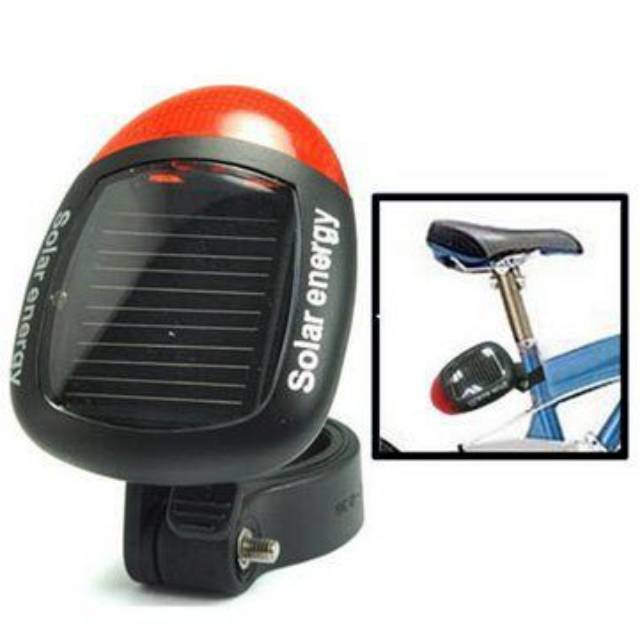 Lampu Belakang Sepeda Lampu Sepeda Sepedah Gunung LED Tenaga Solar Energy Recharge Tail Light