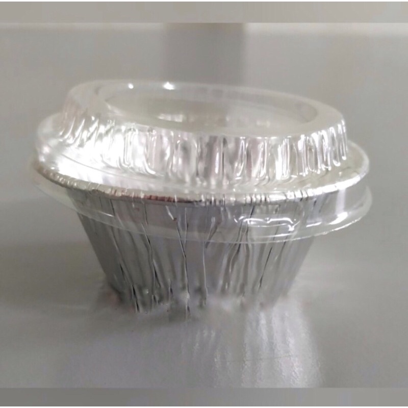 Alumunium Foil Cup RX 50 dan tutup lid mika Aluminium Tray Bowl