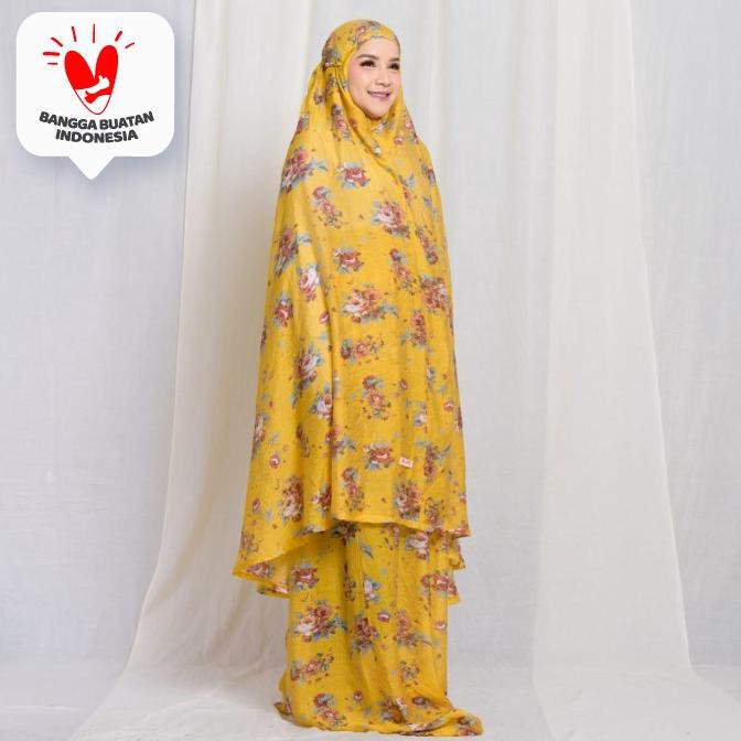 MECCANISM - MUKENA TRAVEL SILKY FLOWER YELLOW