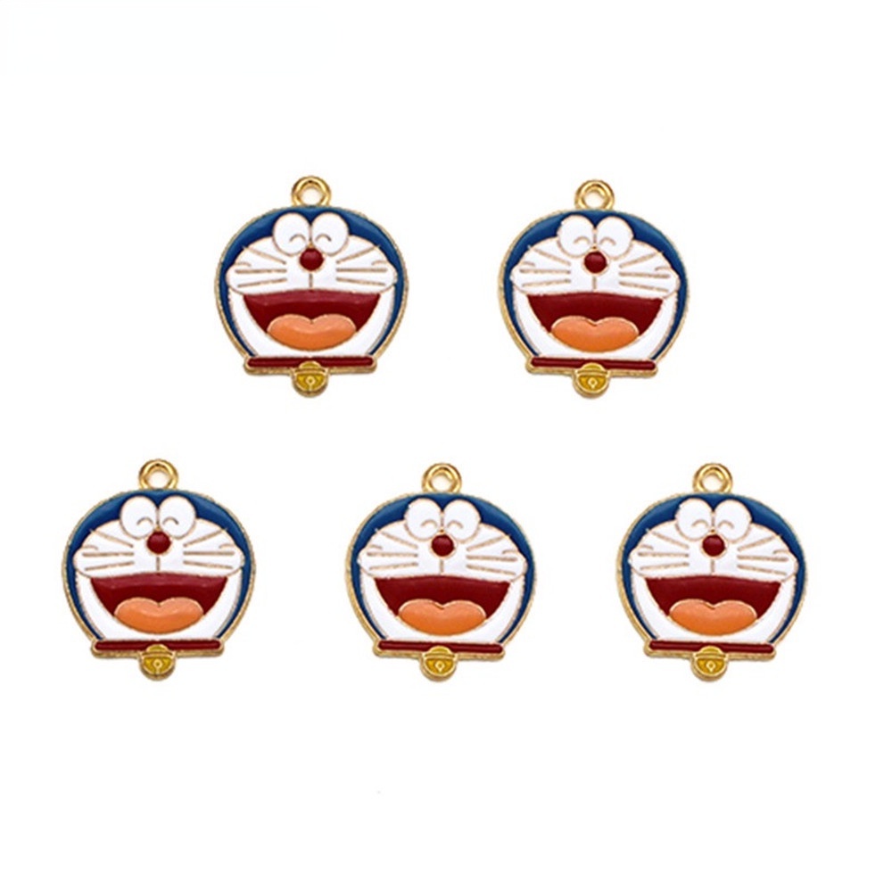 【COD Tangding】5pcs / set Liontin Bahan Alloy Desain Doraemon Untuk Aksesoris DIY