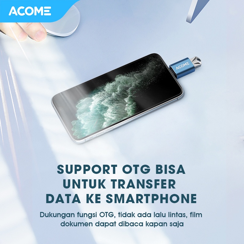 ACOME Converter Android OTG Micro USB Type C USB 3.0 Adapter Fast Data Transfer Original Garansi Resmi 1 Tahun