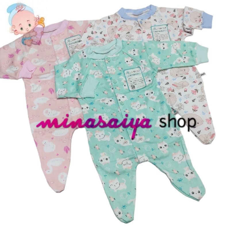 LITTLE OWL Jumper Jumpsuit Bayi SNI Tutup Kaki Usia 0 - 18 bulan