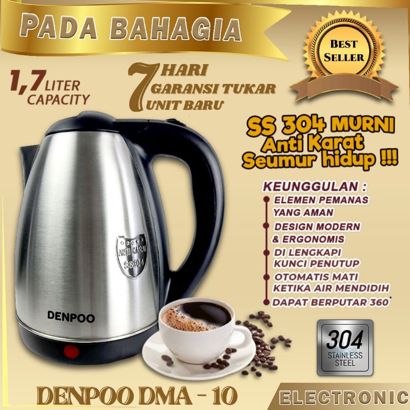 PEMANAS AIR KETTLE LISTRIK OTOMATIS DENPOO DMA 10