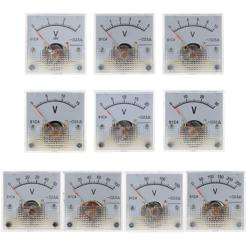 Gro Untuk DC Voltmeter Analog Panel Voltage Meter Dial Mekanik Tipe Voltage Panel M