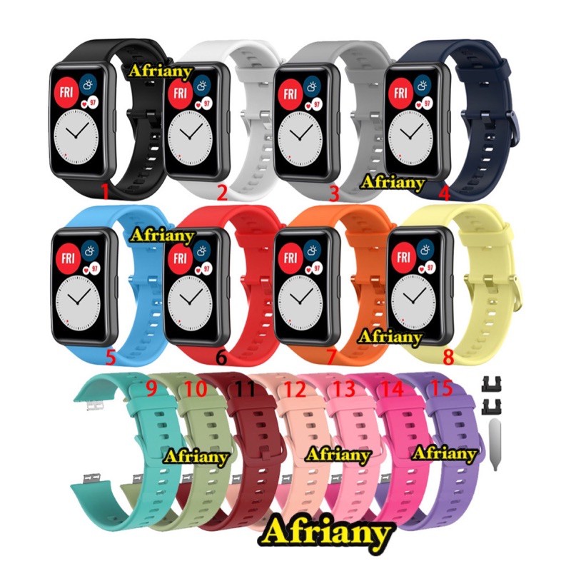 Original Strap Silikon Huawei Watch Fit 2020 Huawei Watch Fit Elegant 2021 Rubber Tali Jam Tangan