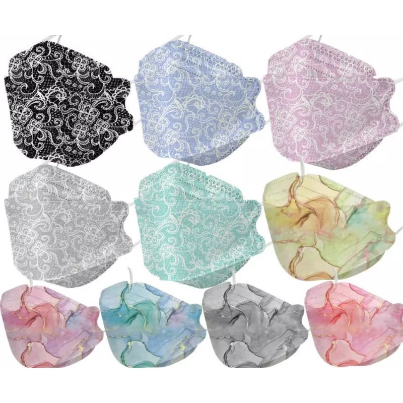 KN95 FFP2 Masker Ikan Cetak Unik Respirator Pelindung Anti Debu Anti-kabut Teknisi Warna Dewasa.