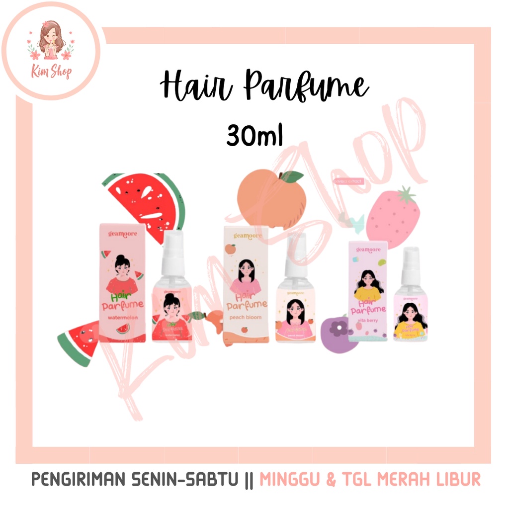KIM SHOP - GEAMOORE Hair Mist Perfume 30ml Parfum Pewangi Rambut Hijab