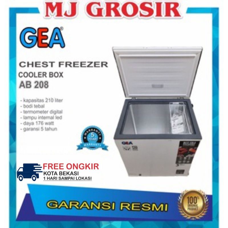 Freezer Rumahan, GEA AB-208-R 210L Garansi 5 Tahun Kompresor