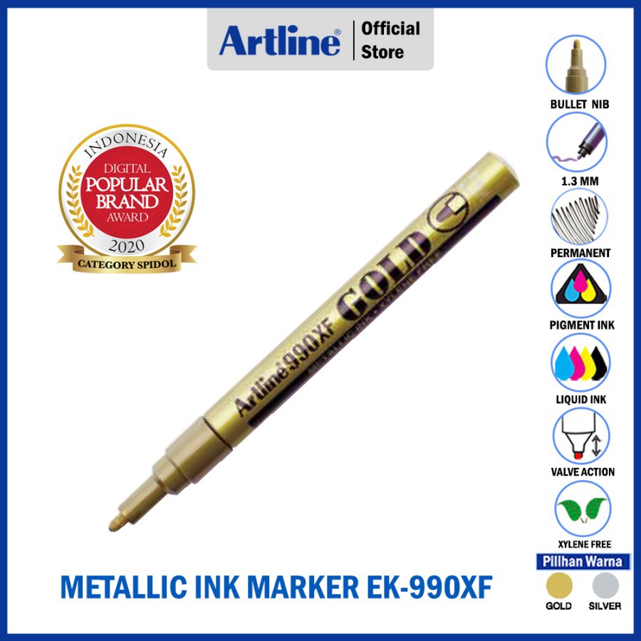 

SPIDOL ARTLINE PERMANENT METALLIC INK MARKER EK-990XF