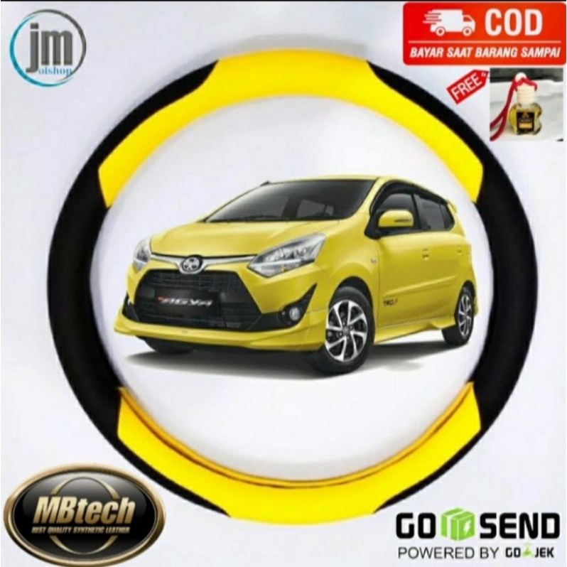sarung Stir Mobil Agya MB tech original/Cover Setir Seter Agya/Asesoris stir Toyota All New Agya