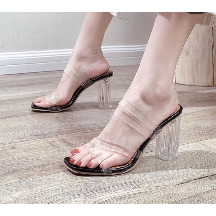 sandal haihils kaca hak tinggi sendal hils wanita haihil murah hills import hels kekinian hells terb