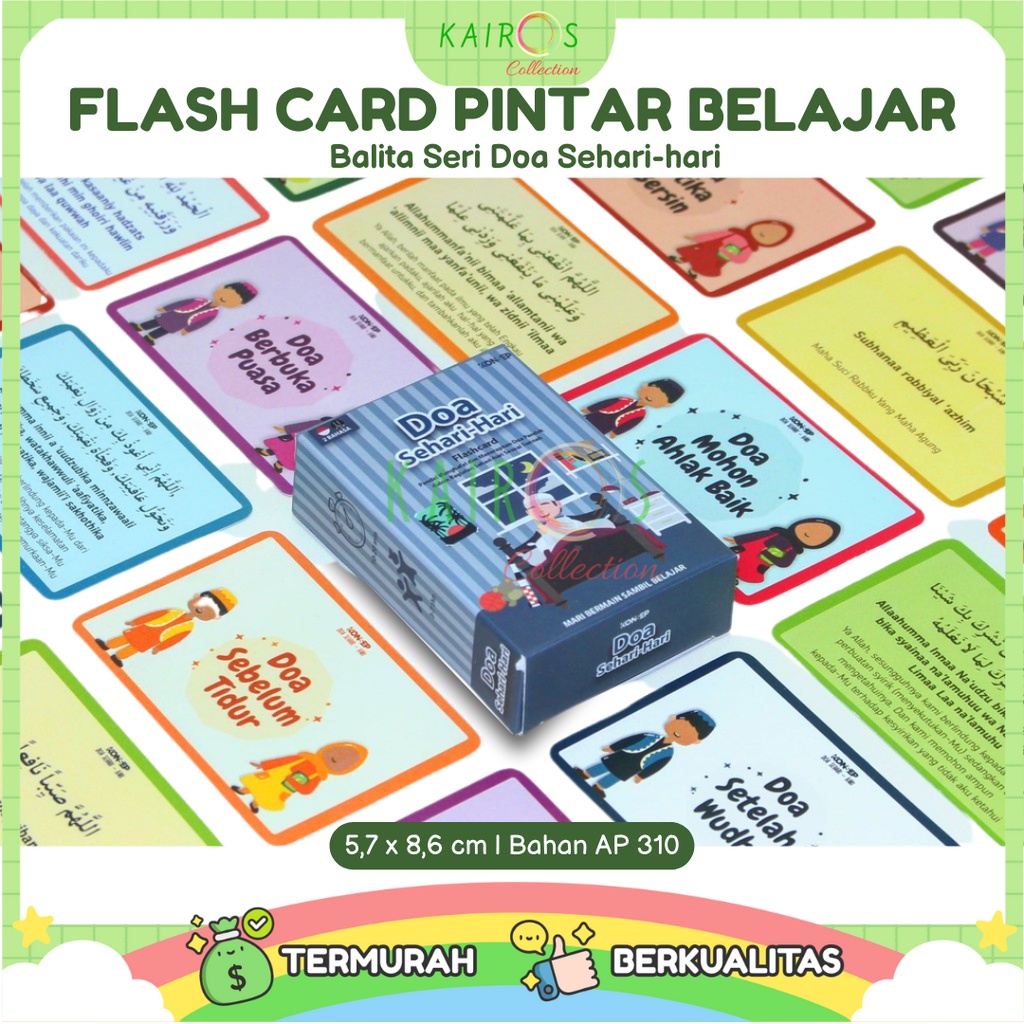 Flashcard Kartu Pintar Belajar Balita Seri Doa Sehari-hari
