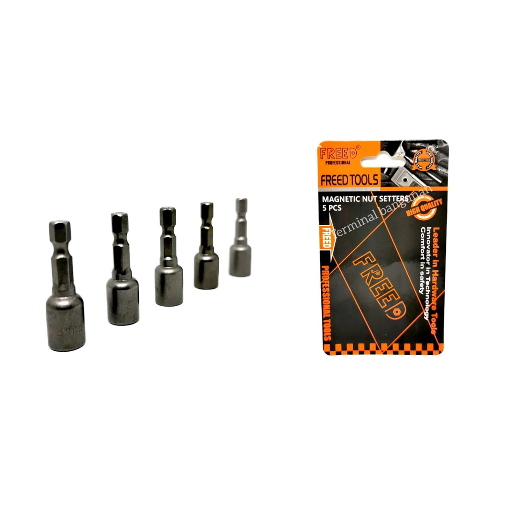 Mata Shock Roofing FREED 8mm x 42 - 8mm x 65mm Magnetic Nut Setters Sok Baja Ringan