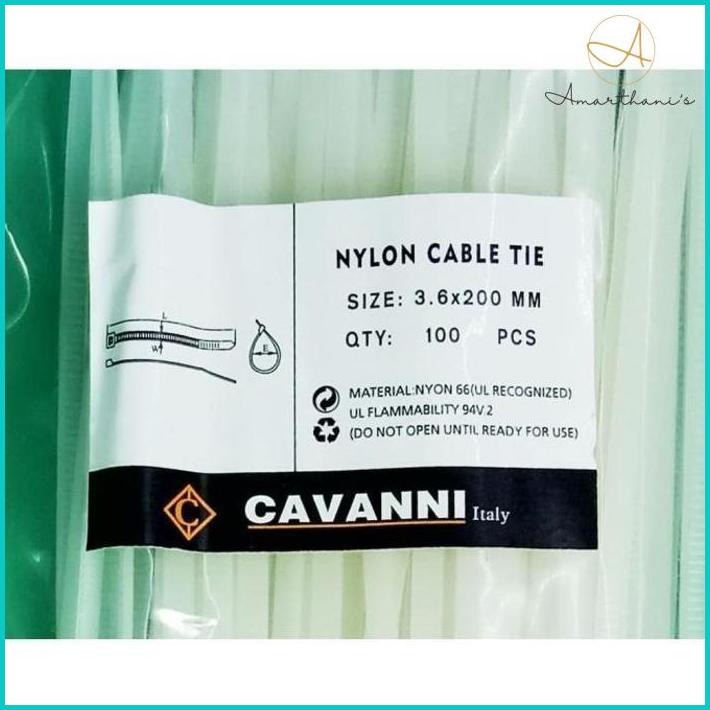 

Kabel Tis 3.6 X 200Mm Putih Cavanni (100Pcs) Baqul