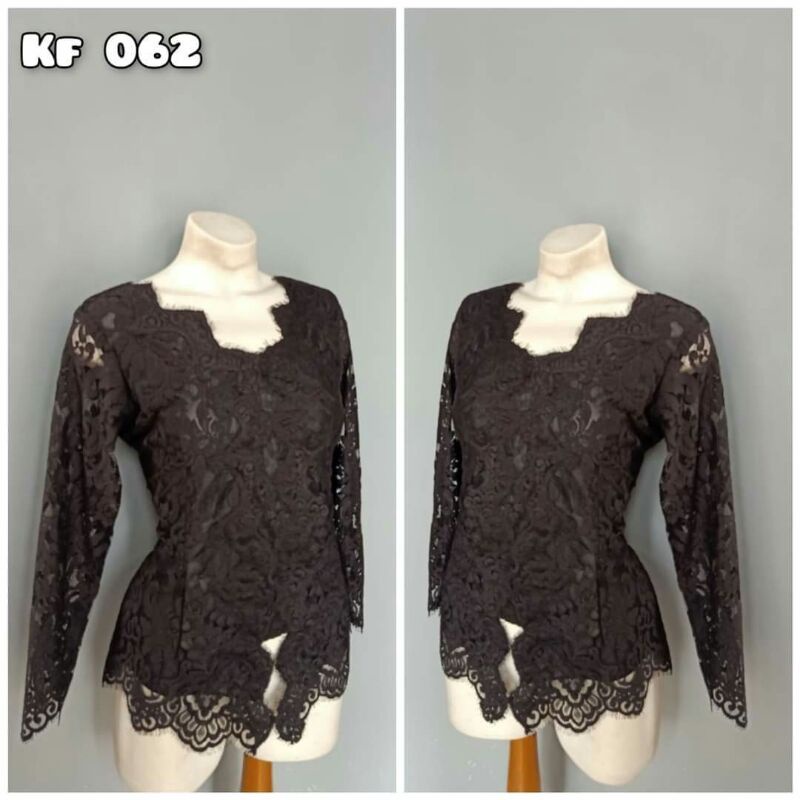 kebaya berfuring hitam semi prancis