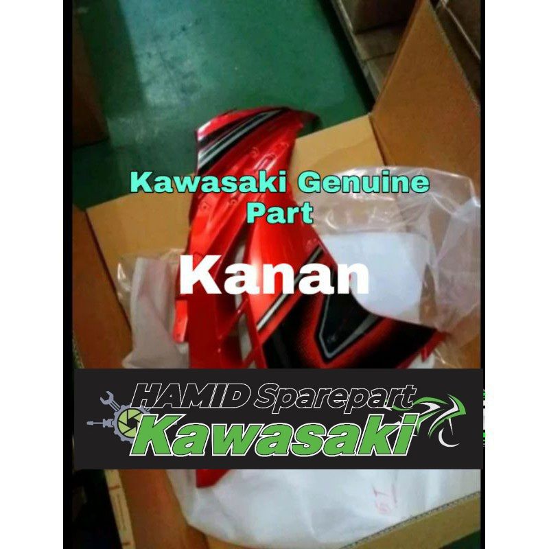 Cover body fairing sayap samping atas depan Ninja 250 fi 250fi ABS orange ORIGINAL KAWASAKI ori